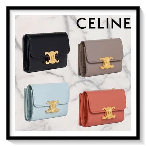 celine triomphe compact|Celine sentimental triomphe wallet.